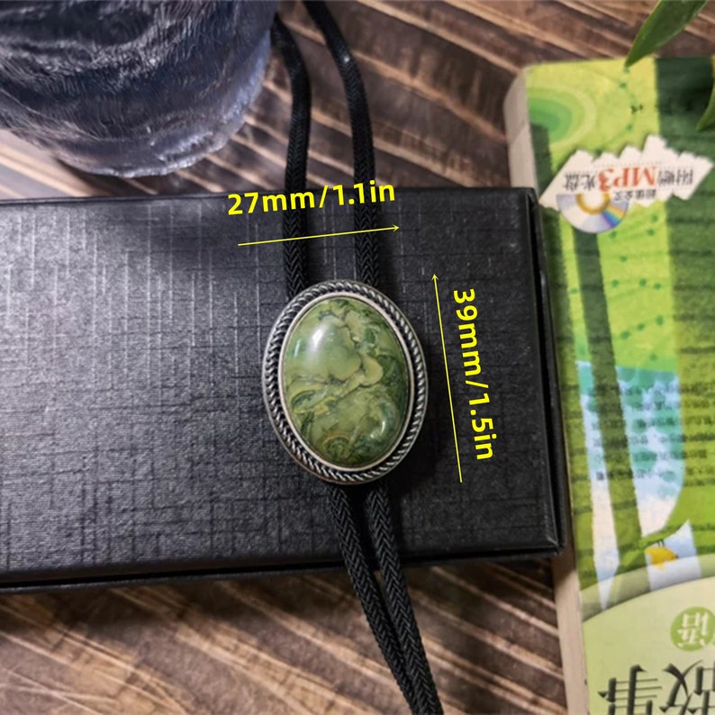 Green Forest Natural Jade Bolo Tie -MesaThread