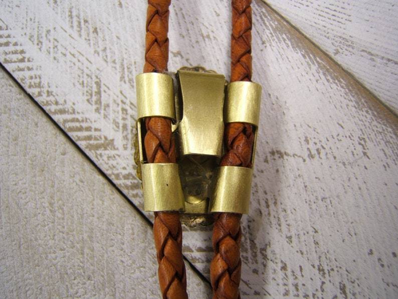 Pendant Satin Brass Bolo Tie Men Bolo Ties Women Bolotie-MesaThread