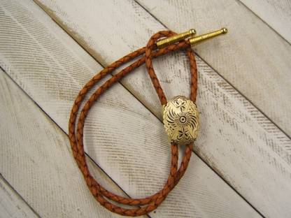 Pendant Satin Brass Bolo Tie Men Bolo Ties Women Bolotie-MesaThread