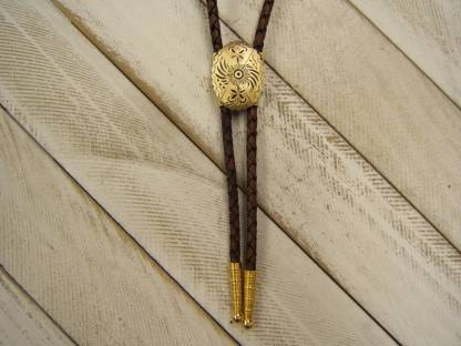 Pendant Satin Brass Bolo Tie Men Bolo Ties Women Bolotie-MesaThread