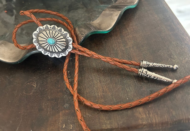 Southwestern Turquoise Bolo Tie-MesaThread
