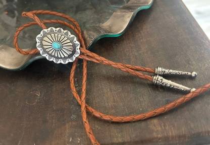 Southwestern Turquoise Bolo Tie-MesaThread