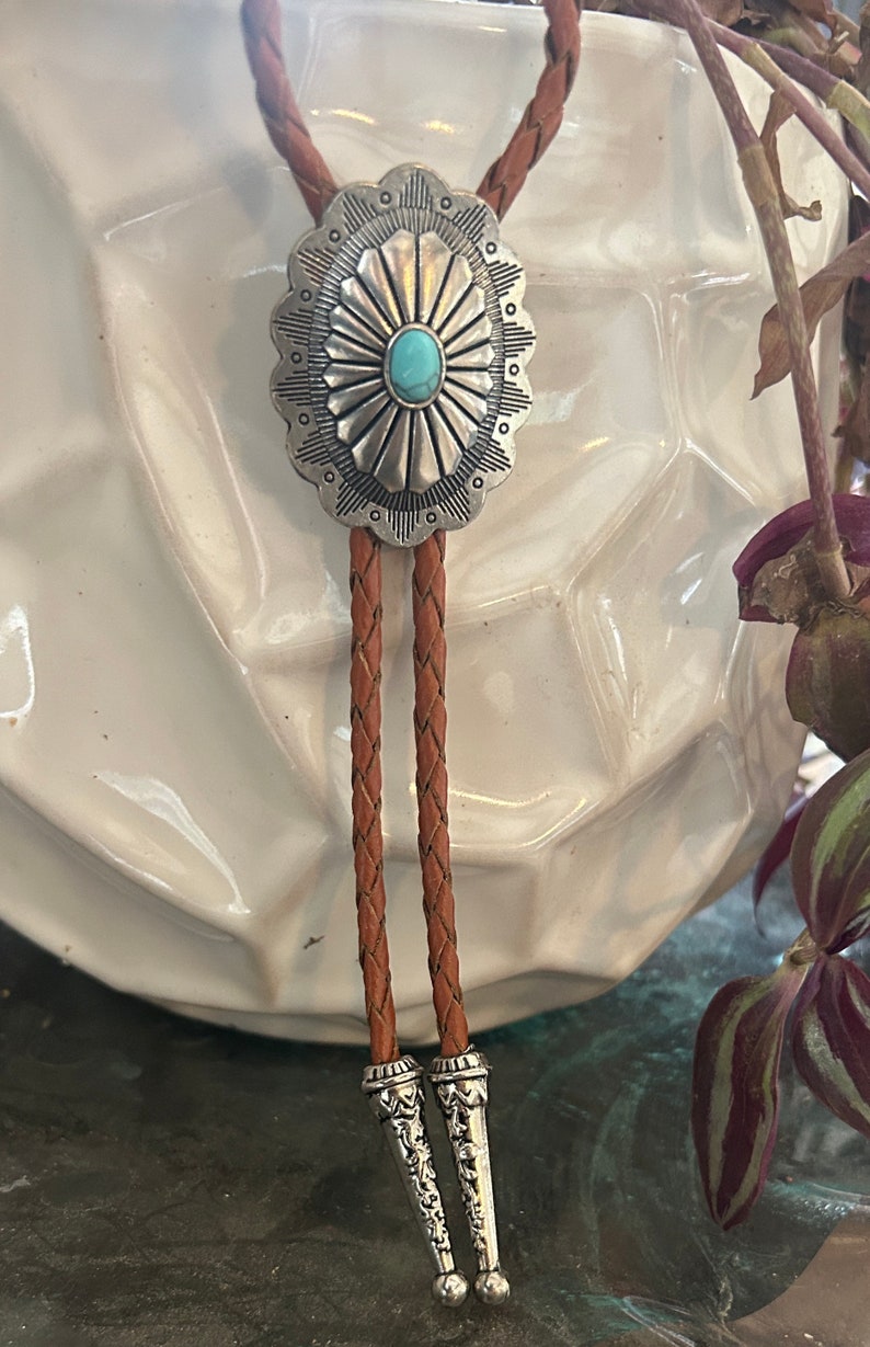 Southwestern Turquoise Bolo Tie-MesaThread