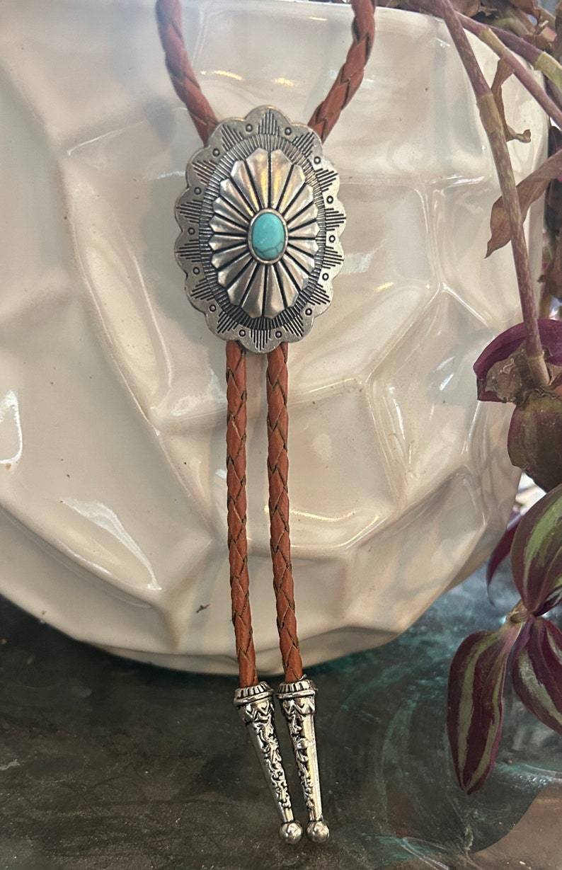 Southwestern Turquoise Bolo Tie-MesaThread