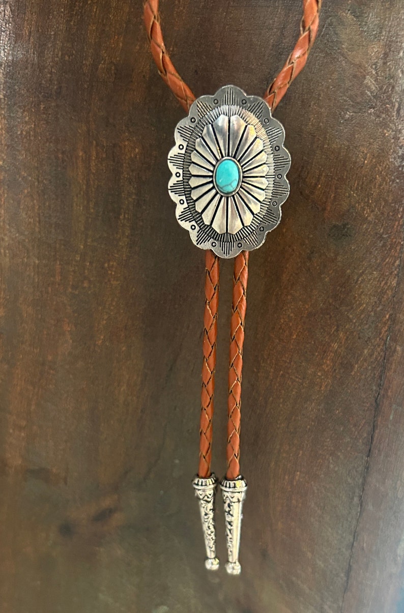 Southwestern Turquoise Bolo Tie-MesaThread