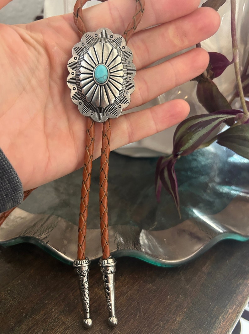 Southwestern Turquoise Bolo Tie-MesaThread
