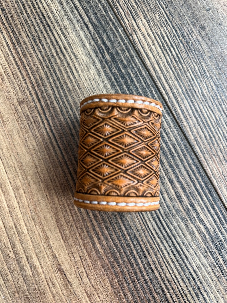 Leather Bandana Slide / Western bandana ring / Scarf slide / Bandana Slide / Wild rag slide-MesaThread