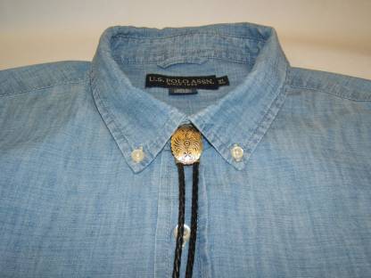 Pendant Satin Brass Bolo Tie Men Bolo Ties Women Bolotie-MesaThread