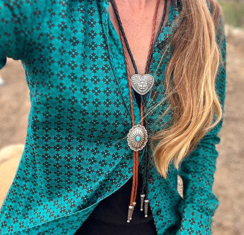 Southwestern Turquoise Bolo Tie-MesaThread