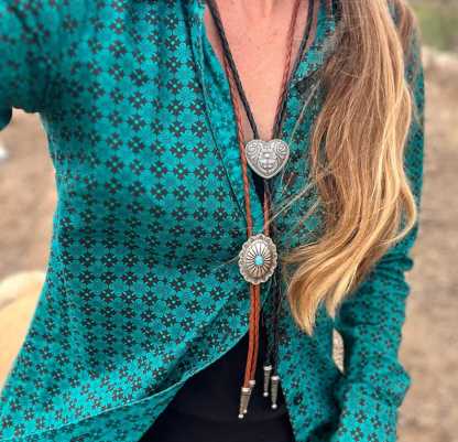 Southwestern Turquoise Bolo Tie-MesaThread