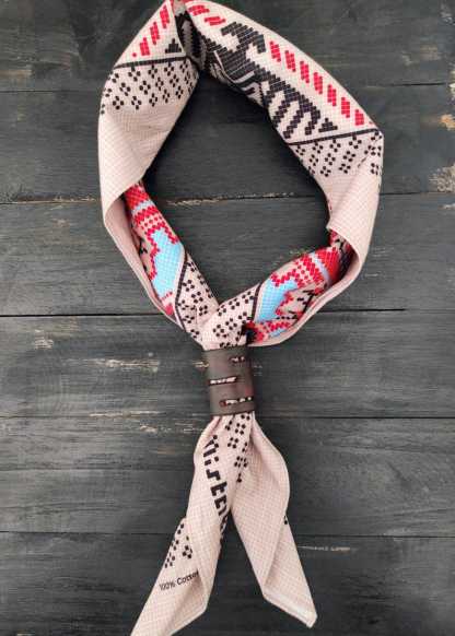 bandana slider in real vegetable tanned leather-MesaThread