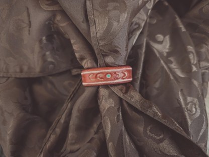 Tooled Leather Wild Rag Slide: Handmade Scarf & Bandana Keeper-MesaThread