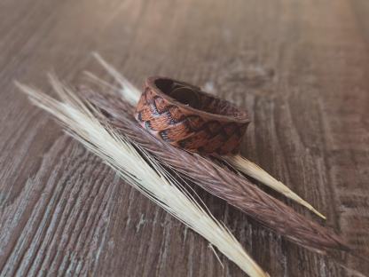 Leather Wild Rag Slide: Tooled Scarf & Bandana Keeper-MesaThread