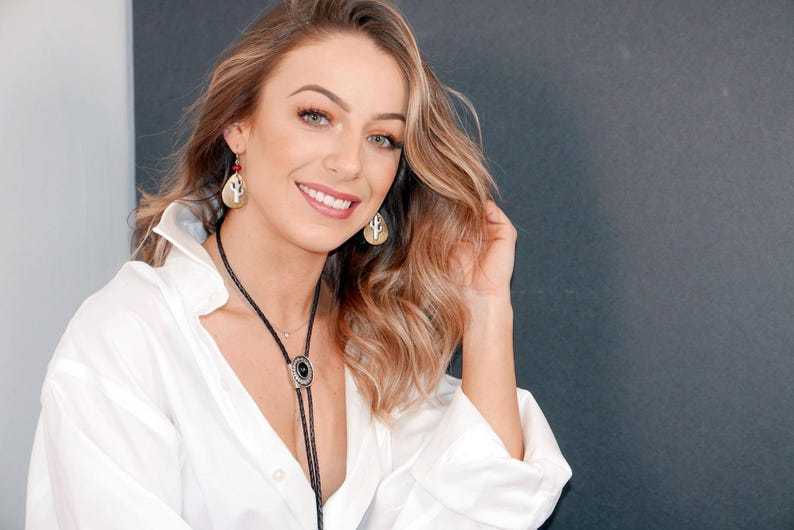 Pendant Satin Brass Bolo Tie Men Bolo Ties Women Bolotie-MesaThread