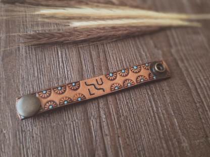 Personalized Leather Wild Rag Slide - Scarf & Bandana Keeper - Handmade Western Accessories-MesaThread