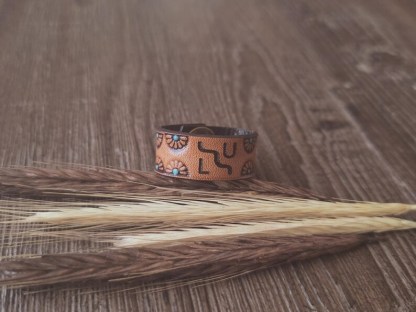 Personalized Leather Wild Rag Slide - Scarf & Bandana Keeper - Handmade Western Accessories-MesaThread