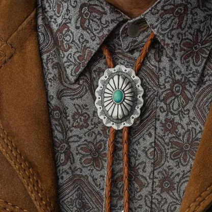 Southwestern Turquoise Bolo Tie-MesaThread