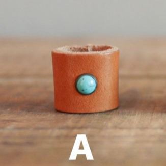 Mesathread bandana. Leather Slide&Turquoise stone