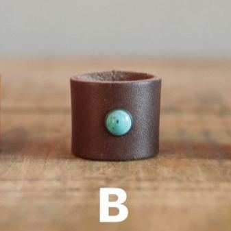 Mesathread bandana. Leather Slide&Turquoise stone