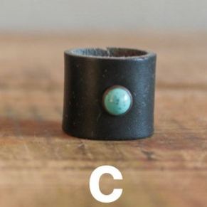 Mesathread bandana. Leather Slide&Turquoise stone