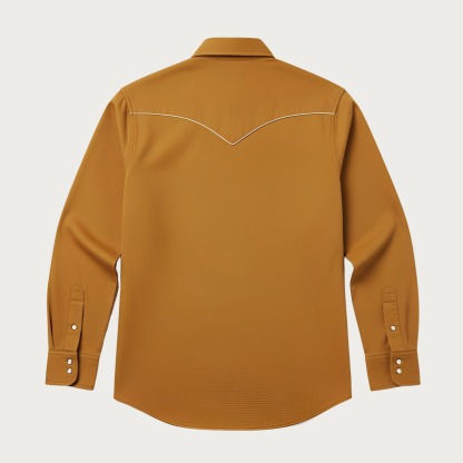 Southwestern Nomad: Diamond-Yoke Western Shirt – Earth Yellow