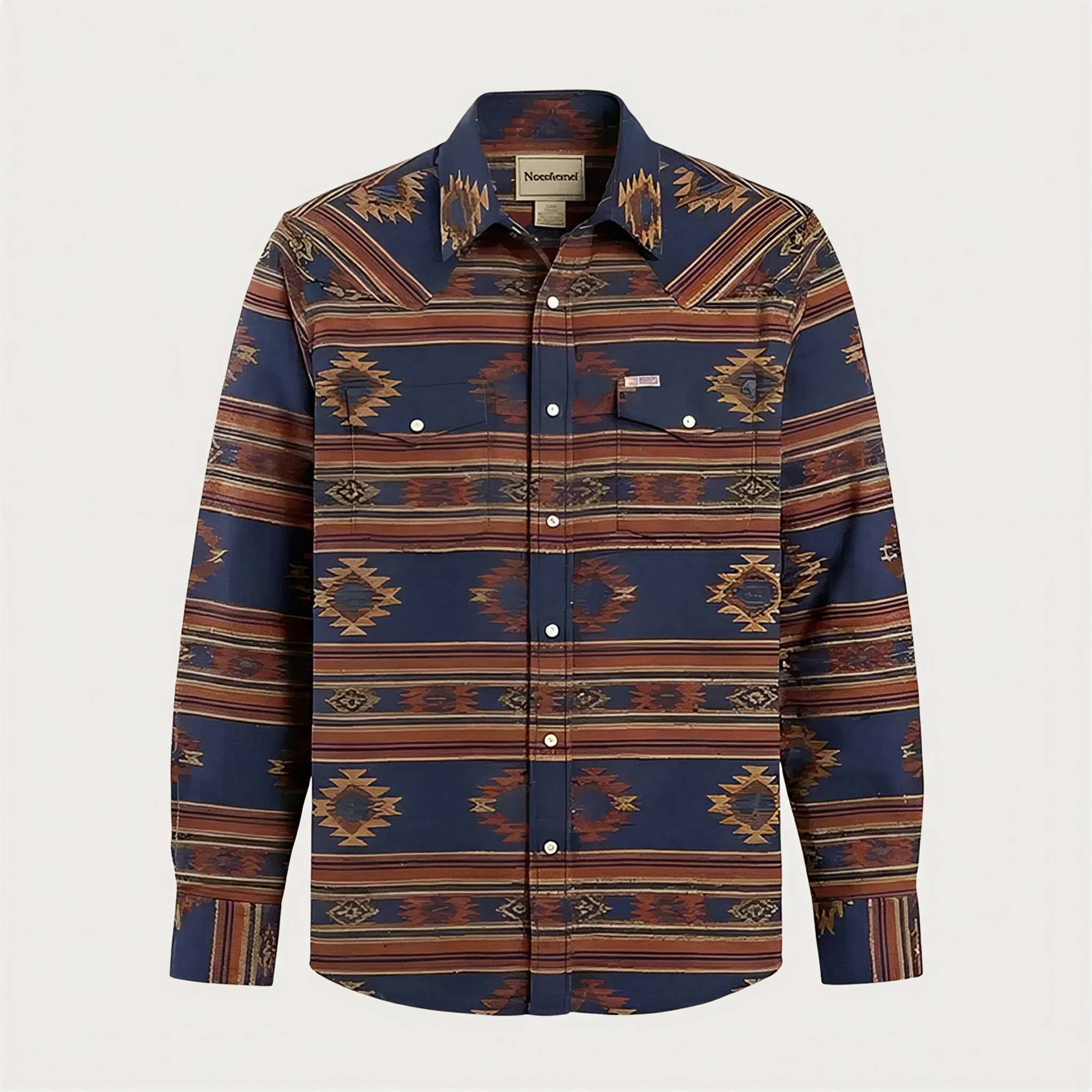 The Wyatt Pearl Snap | Heritage Serape Stripe Western Shirt - 4