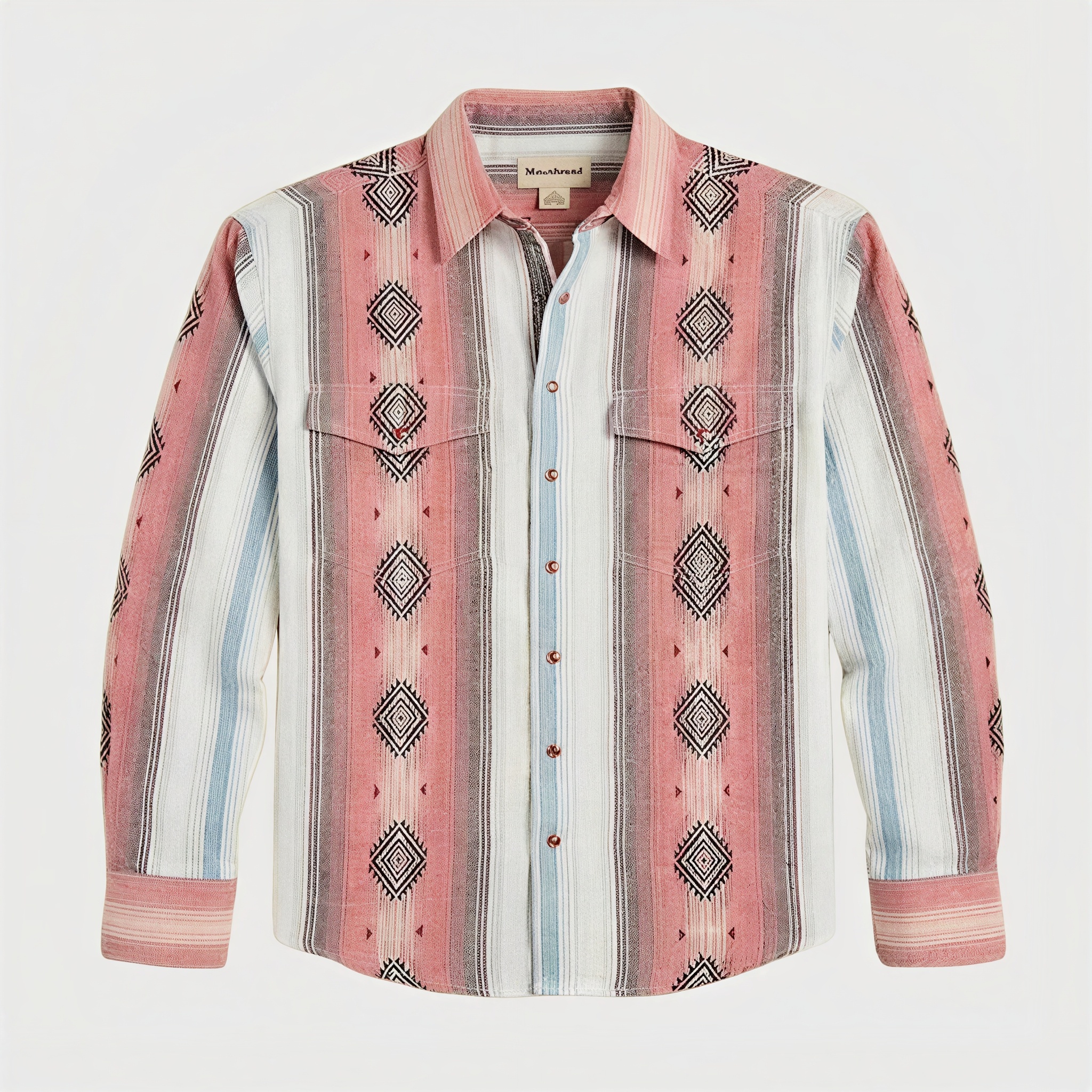 The Wyatt Pearl Snap | Heritage Serape & Chevron Western Shirt - 1