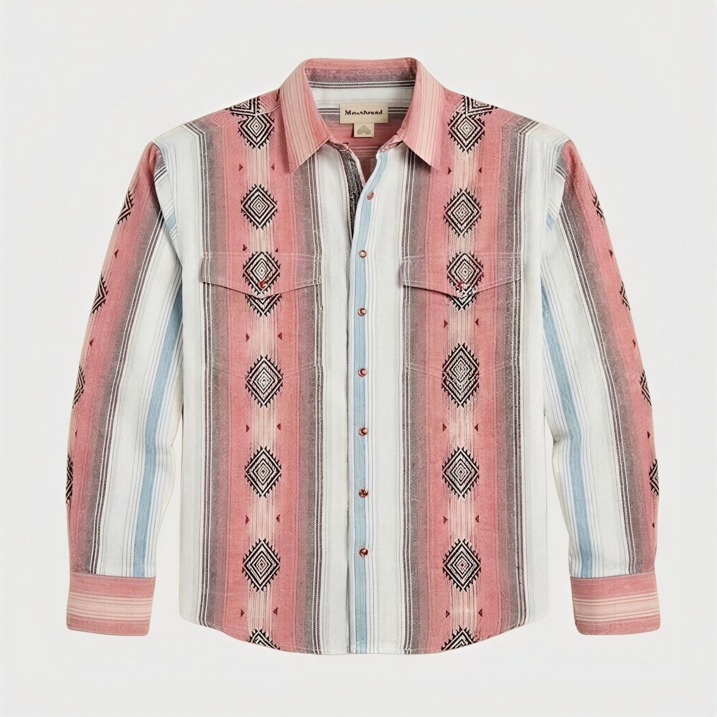 The Wyatt Pearl Snap | Heritage Serape & Chevron Western Shirt - 1