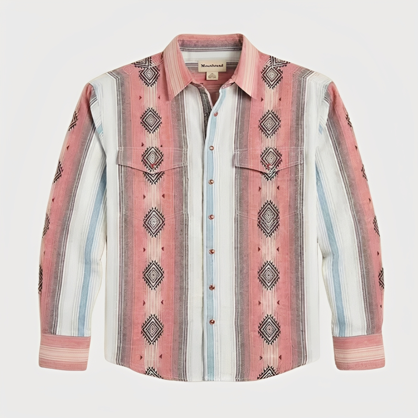 The Wyatt Pearl Snap | Heritage Serape & Chevron Western Shirt - 2
