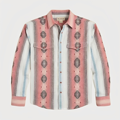 The Wyatt Pearl Snap | Heritage Serape & Chevron Western Shirt - 3