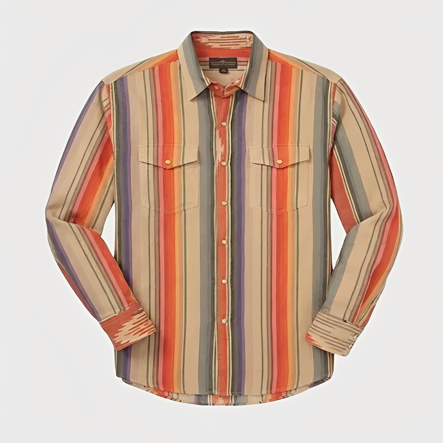 The Wyatt Pearl Snap | Heritage Serape & Chevron Western Shirt - 1