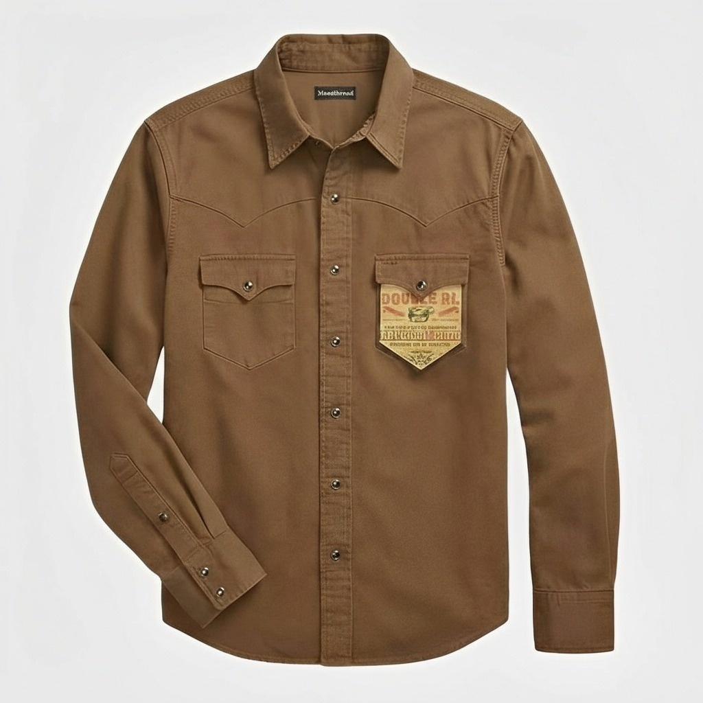 The Southwest Nomad | Letters & Western Elements Cotton Western Shirt