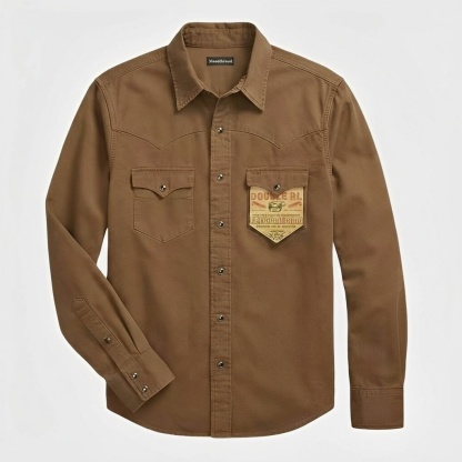 The Southwest Nomad | Letters & Western Elements Cotton Western Shirt