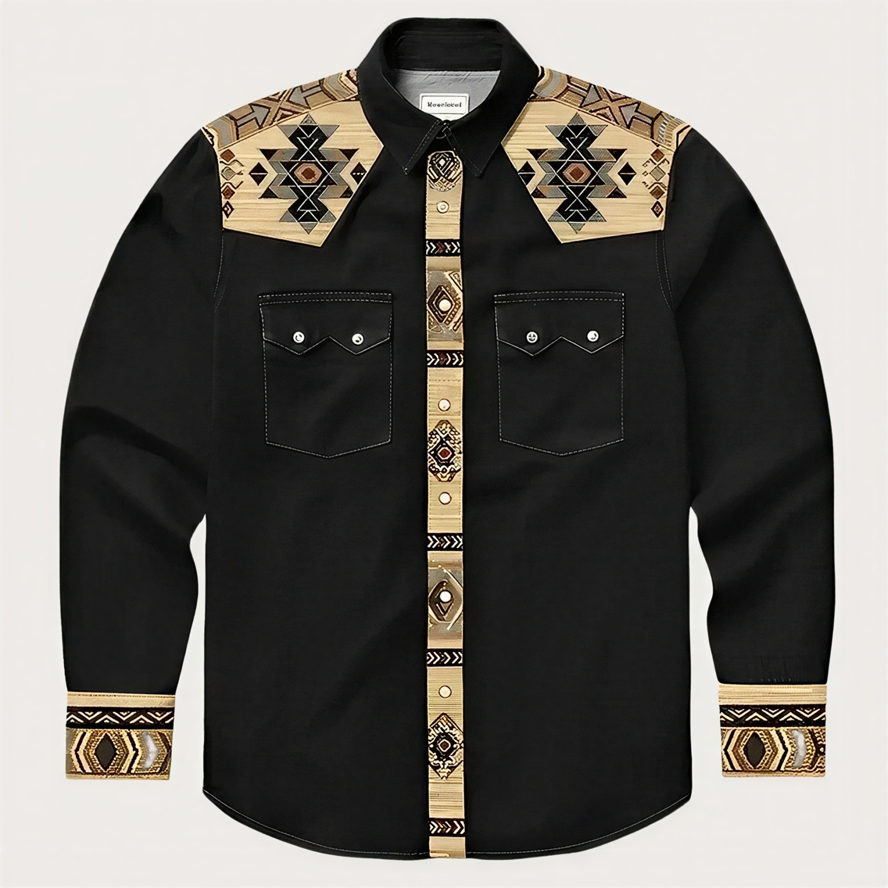 The Canyon Peak – Southwestern Patterned Yoke Western Shirt - Four colors