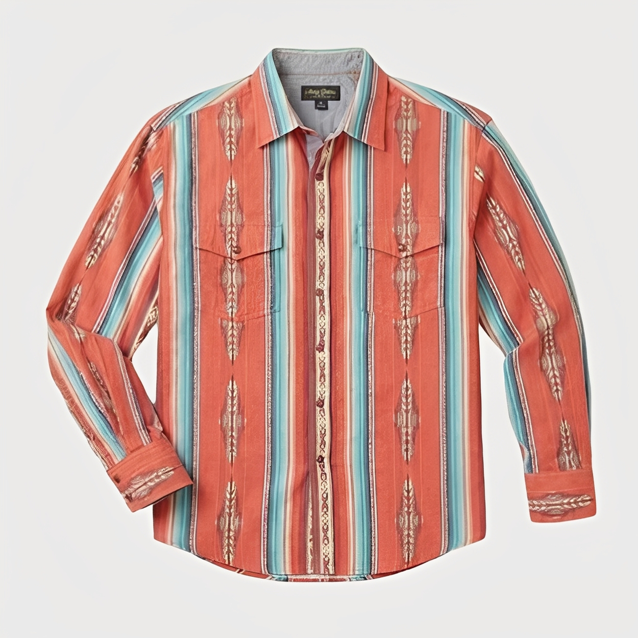 The Wyatt Pearl Snap | Heritage Serape & Chevron Western Shirt - 3