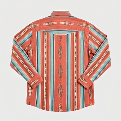 The Wyatt Pearl Snap | Heritage Serape & Chevron Western Shirt - 1
