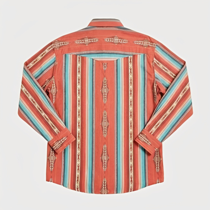The Wyatt Pearl Snap | Heritage Serape & Chevron Western Shirt - 3