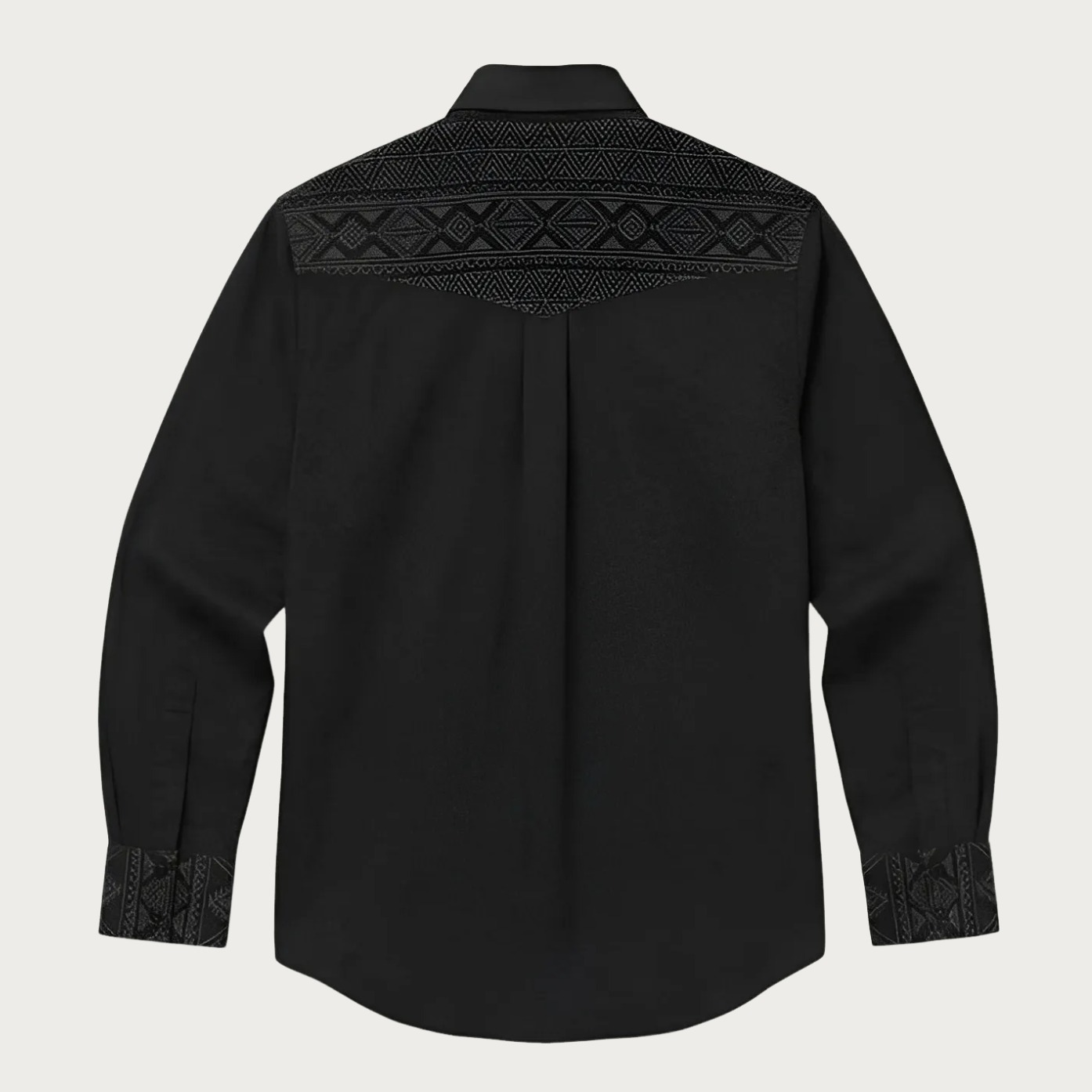 Aztec Totem Geometric Cotton Western Shirt - 4 Prints - Black