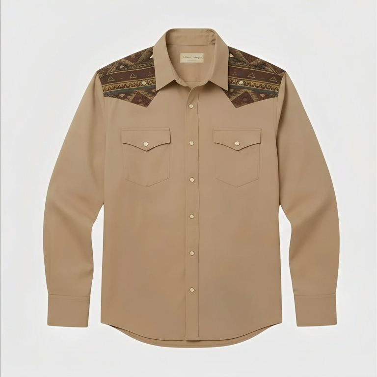 Ikat print - Tan Beige - Four prints