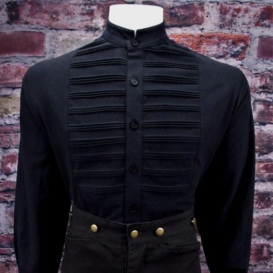 Huckleberry Old West Frontier Band Collar Shirt-MesaThread