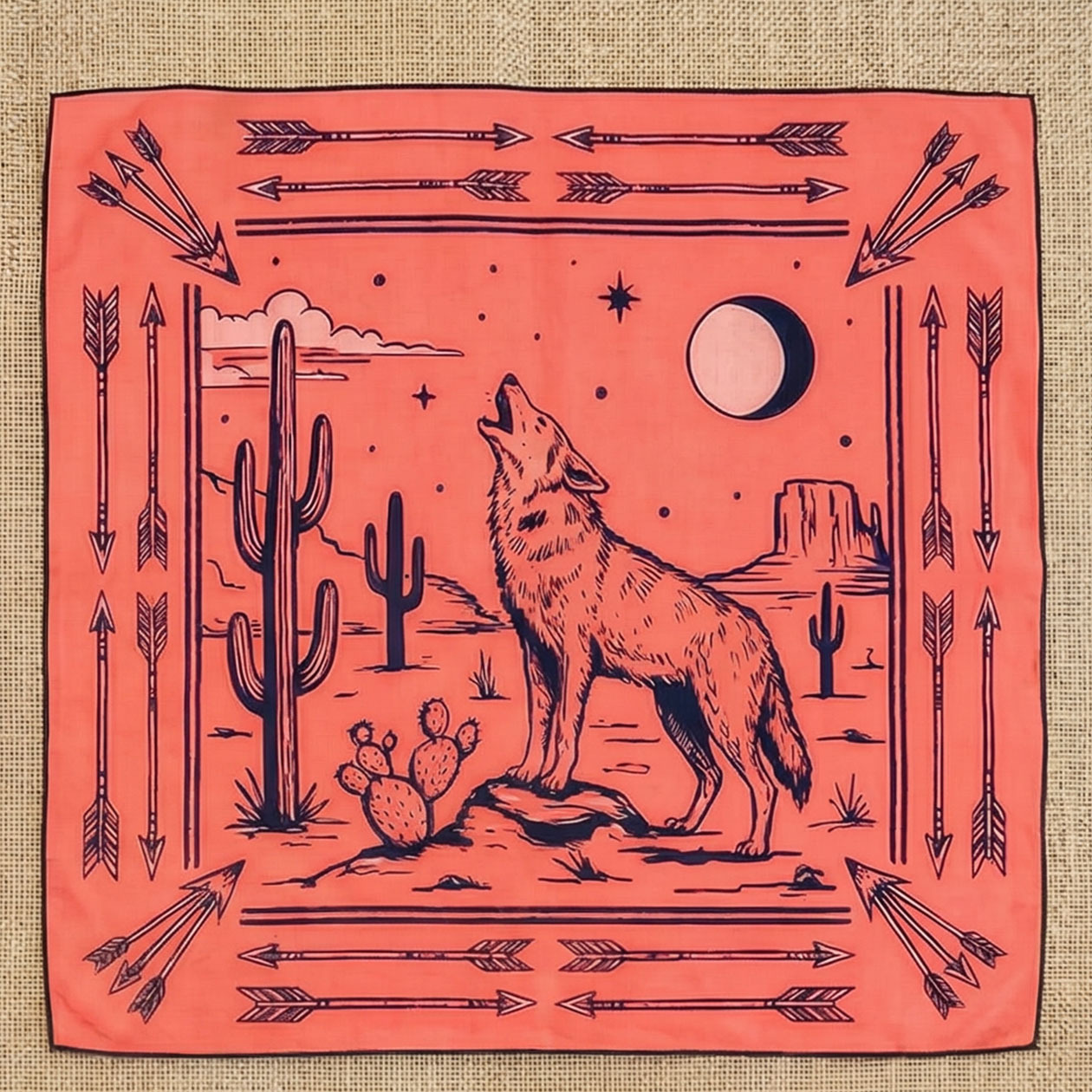 The "Rattle & Hiss" Series Bandana，Coral 