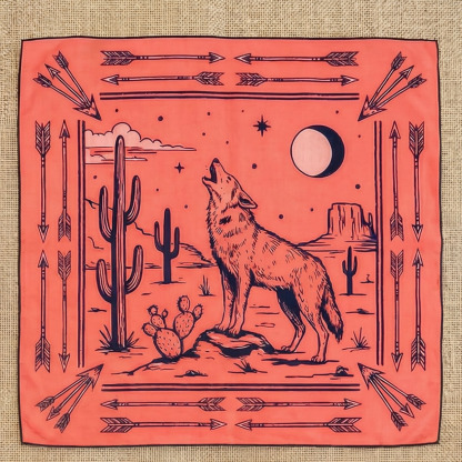 The "Rattle & Hiss" Series Bandana，Coral 