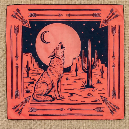The "Rattle & Hiss" Series Bandana，Coral 