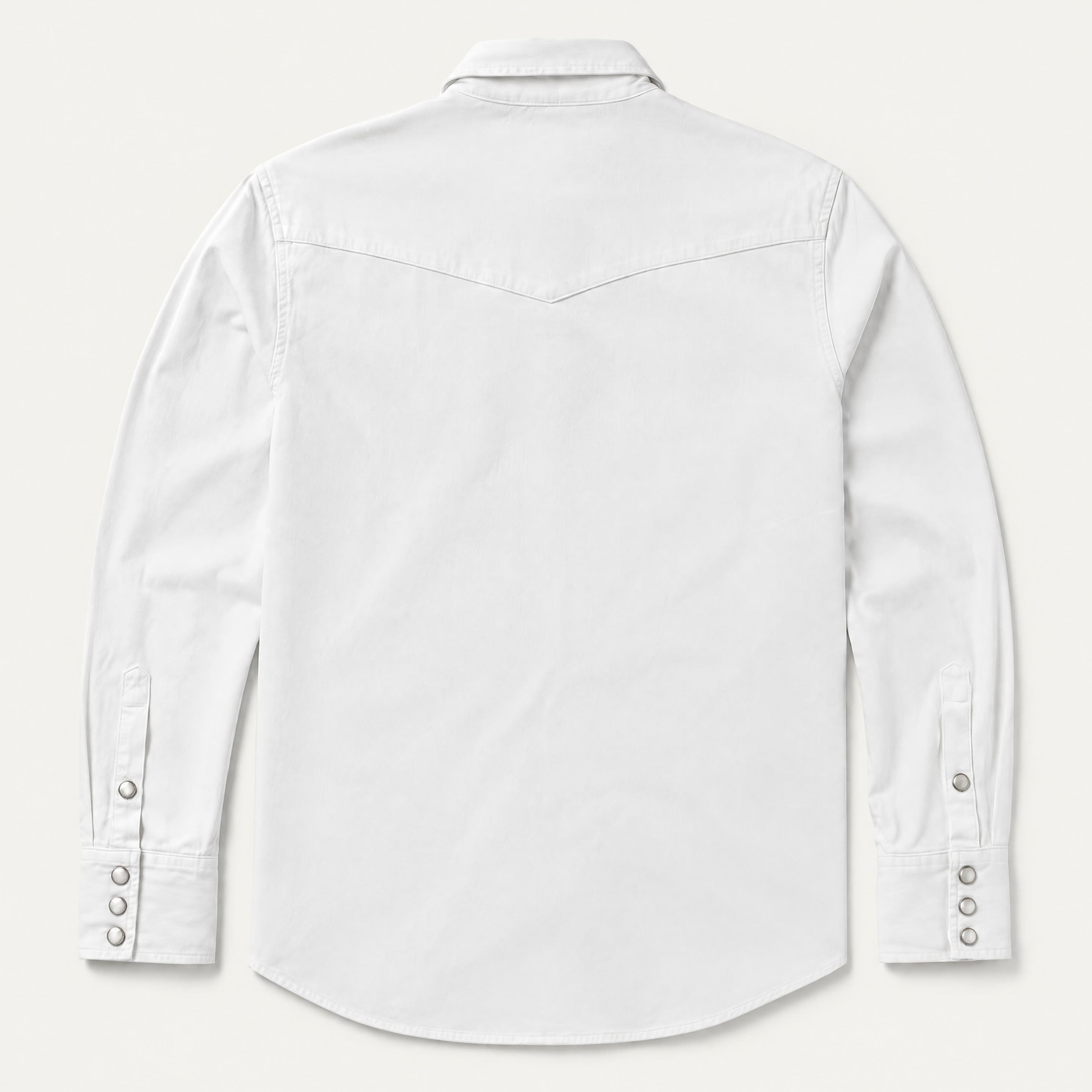 The Snowcap Sentinel - Heritage White Western With White Snap