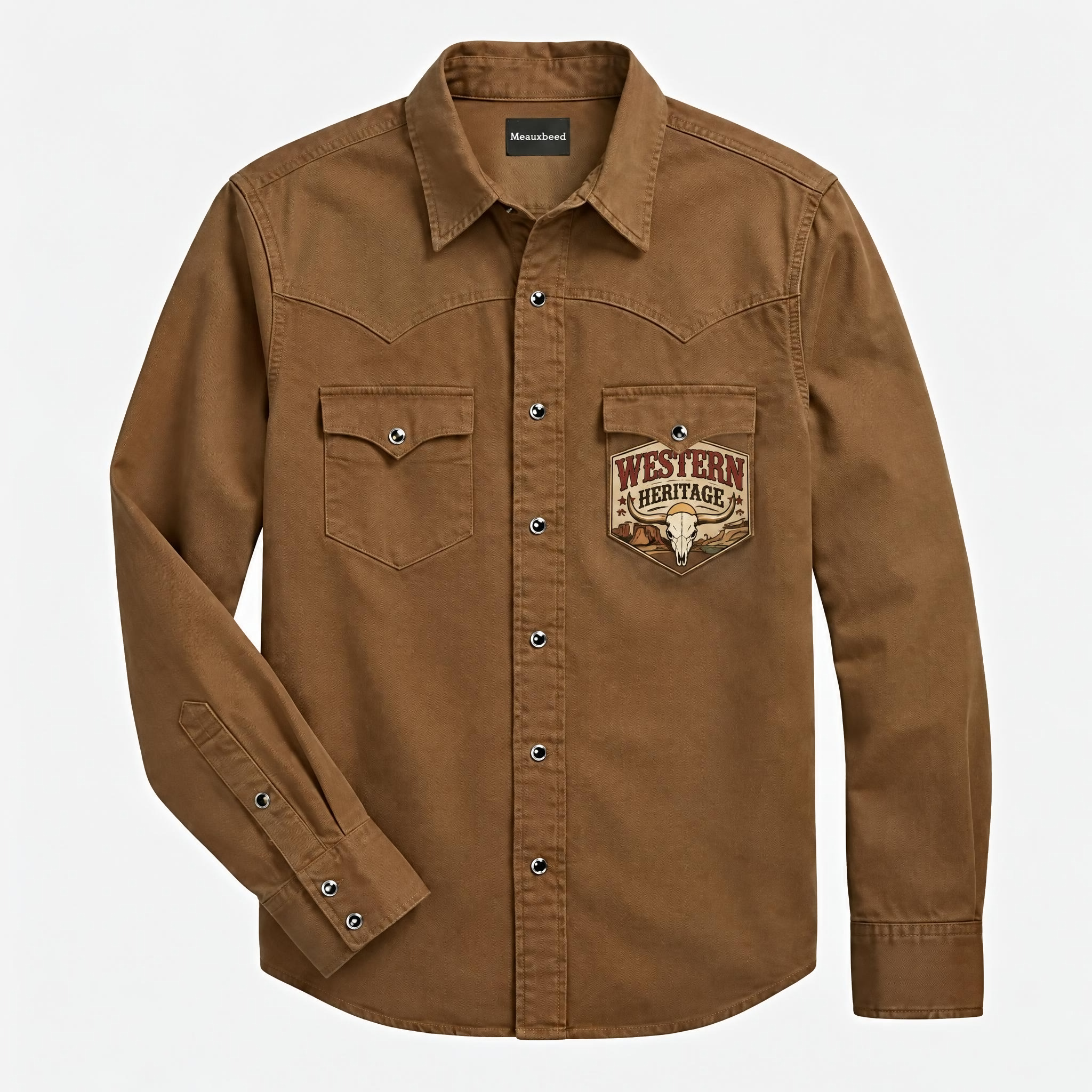 The Southwest Nomad | Letters & Western Elements Cotton Western Shirt