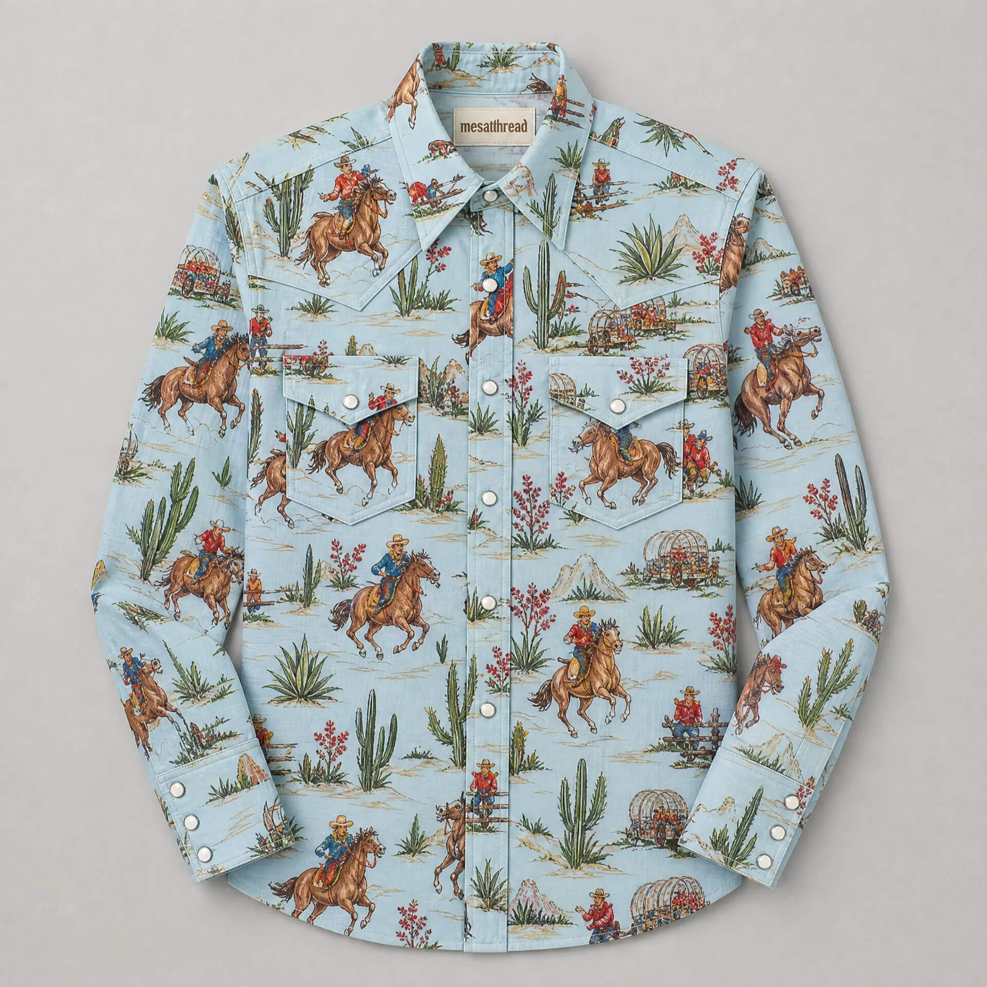 The Frontier Rodeo | Vintage Illustrated Rodeo Western Shirt