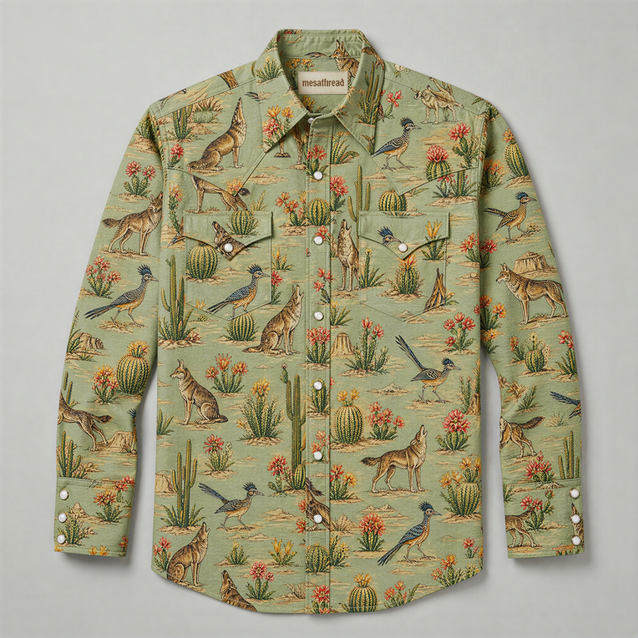 The Sage Wildwood | Vintage Illustrated Rodeo Western Shirt