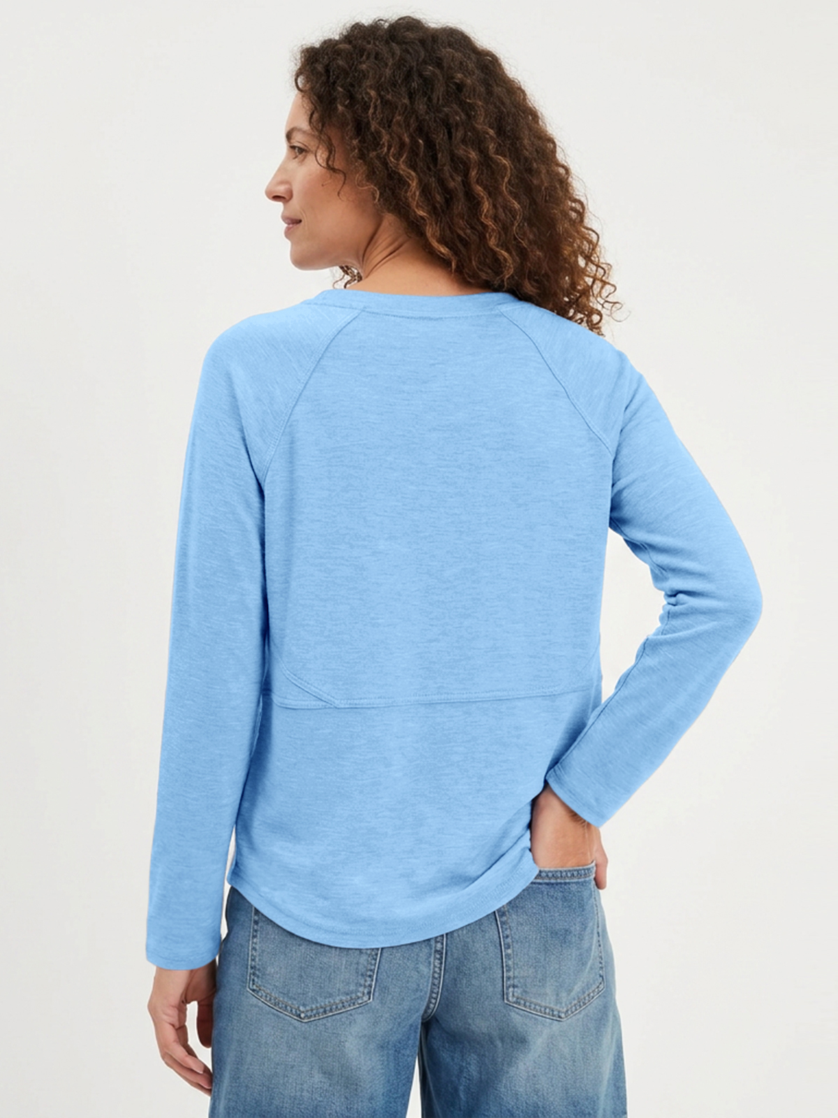 Imily Bela Seamed Raglan-Sleeve Crew-Neck Tee