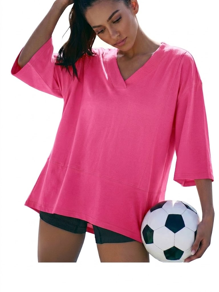 Effortless High-Low V-Neck Tee