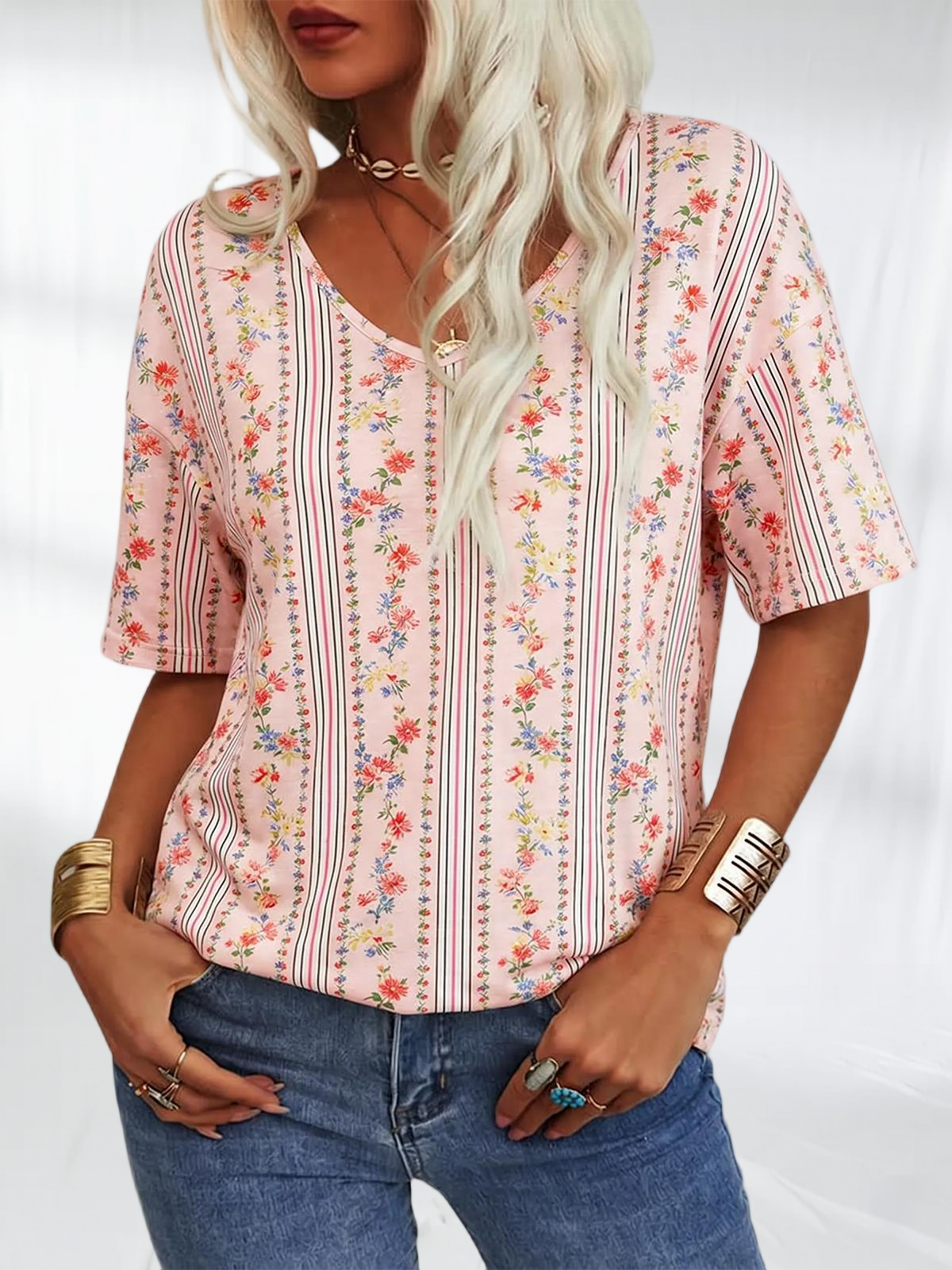 Oversized V-Neck Tee